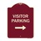 Signmission Designer Series-Visitor-parking Right, Burgungy Heavy-Gauge Aluminum, 24" x 18", BU-1824-9868 A-DES-BU-1824-9868 - alternate 1